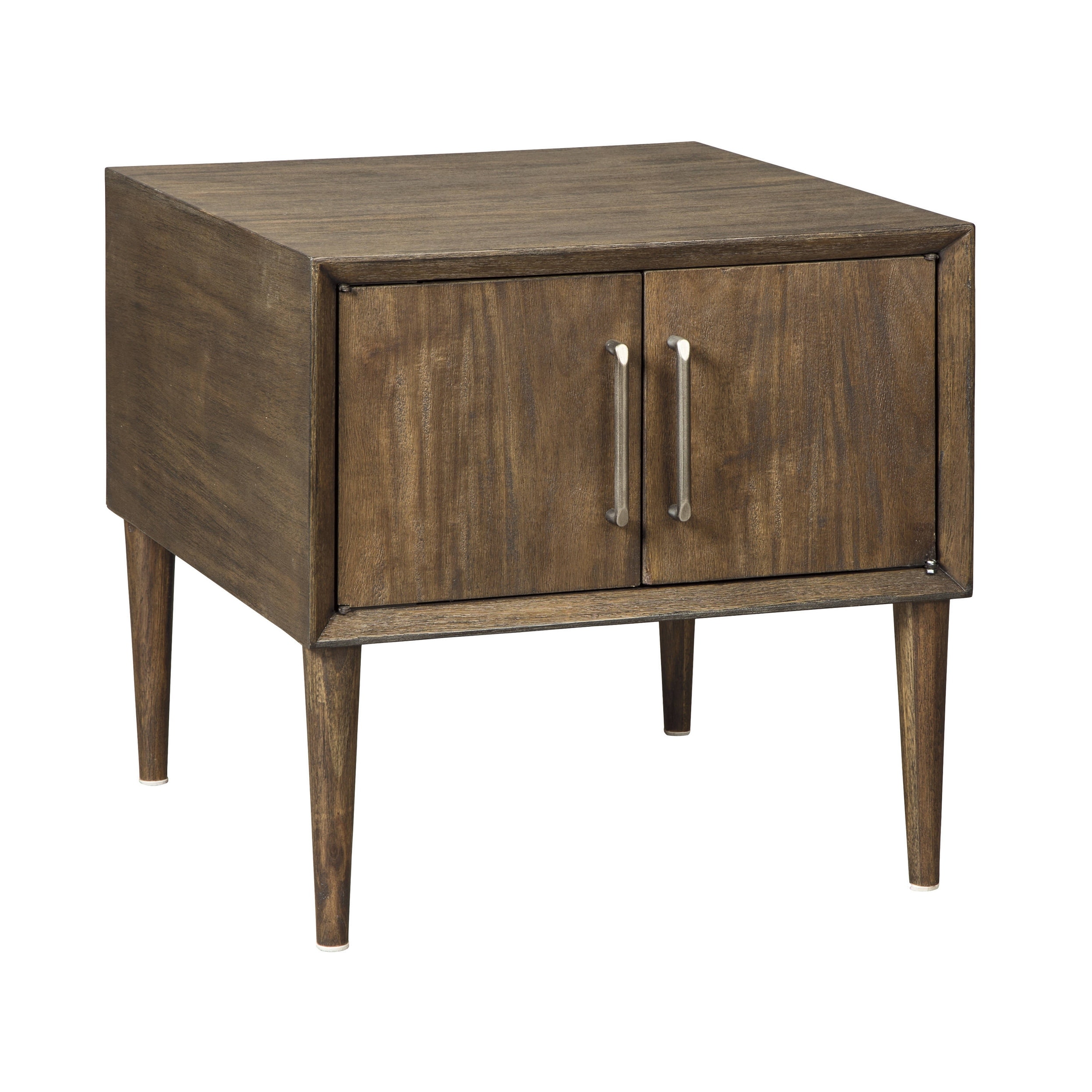 Ashley T802-2 Brushed Dry Brown Finish Kisper Square End Table