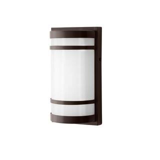 Home Decorators Collection 1-Light Oil Rubbed Bronze LED Outdoor Wall Mount Lantern with White Glass 29800