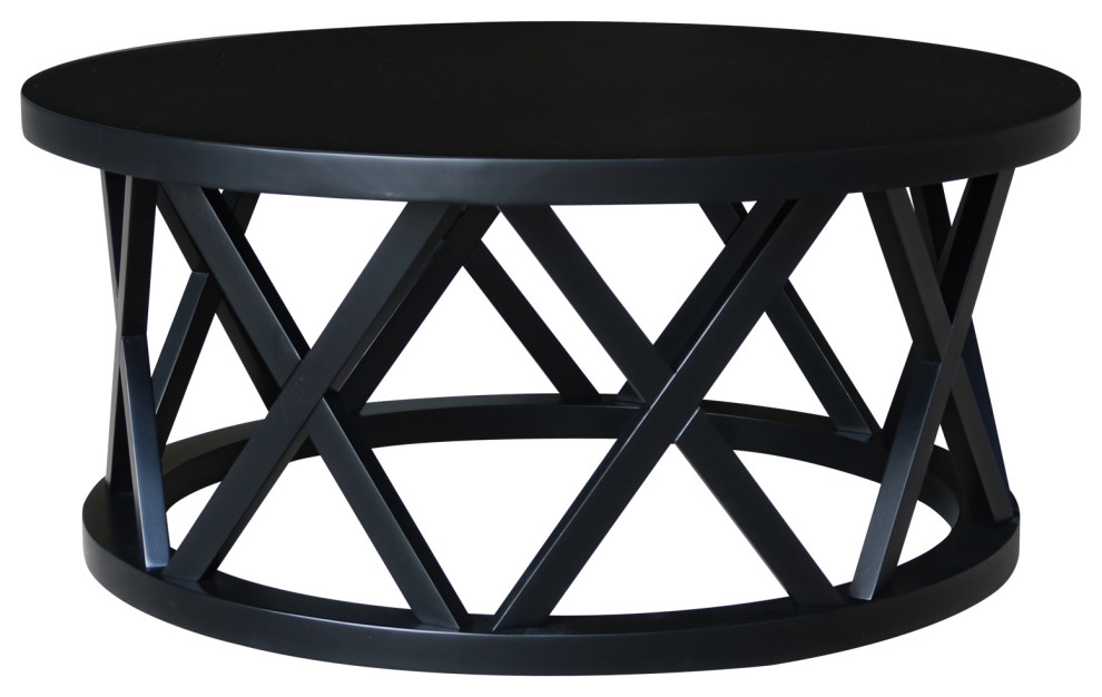 Round Ceylon Coffee Table   Transitional   Coffee Tables   by International Concepts  Houzz