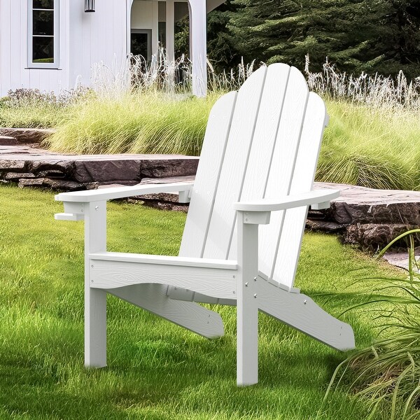 LUE BONA Plastic Poly Weather Resistant Outdoor Patio Adirondack Chair 1Pack