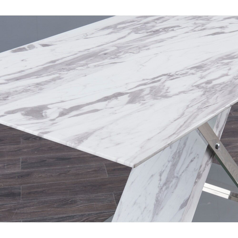 Global Furniture USA Marble Inspired Dining Table