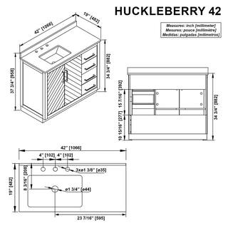 Glacier Bay Huckleberry 42 in. W x 19 in. D x 34.5 in. H Bath Vanity in Weathered Tan with White Cultured Marble Top Huckleberry42WT