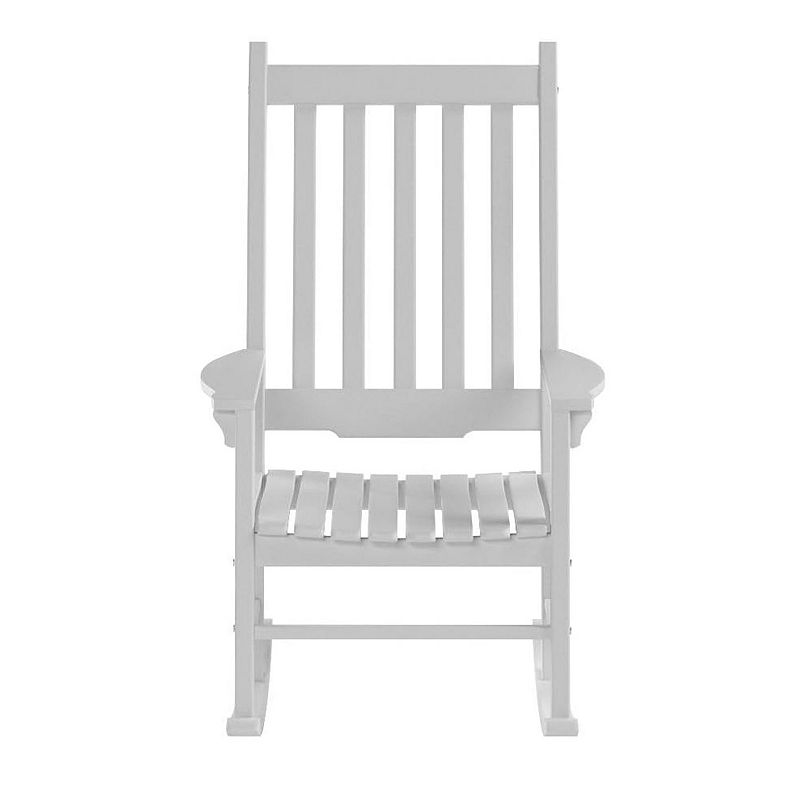 Northbeam Solid Acacia Hardwood Outdoor Patio Slatted Back Rocking Chair