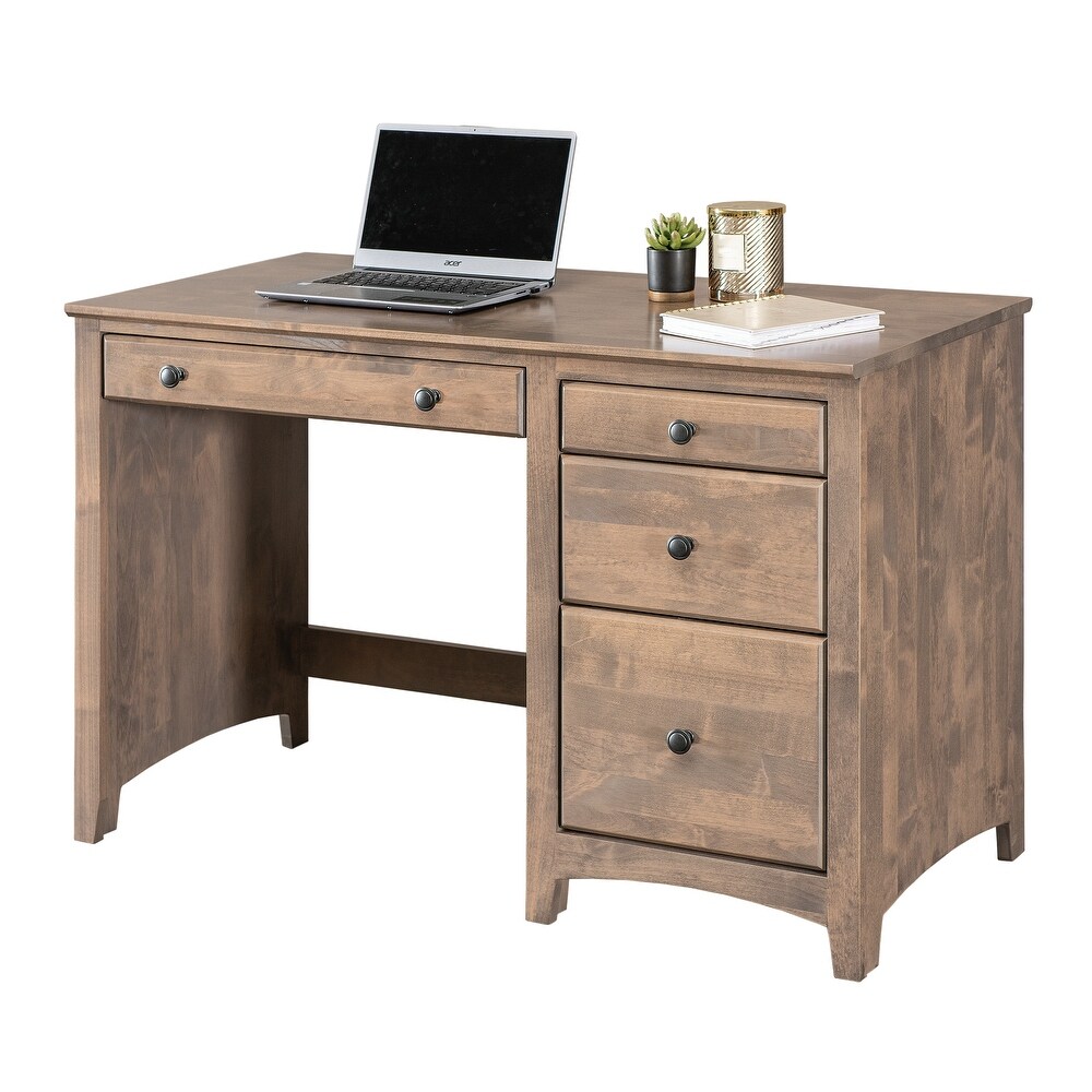 Coder Crossing Solid Wood 4 Drawer Desk