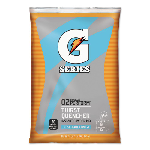 Gatorade Original Powdered Drink Mix， Glacier Freeze， 51oz Packet， 14/Carton (33676)