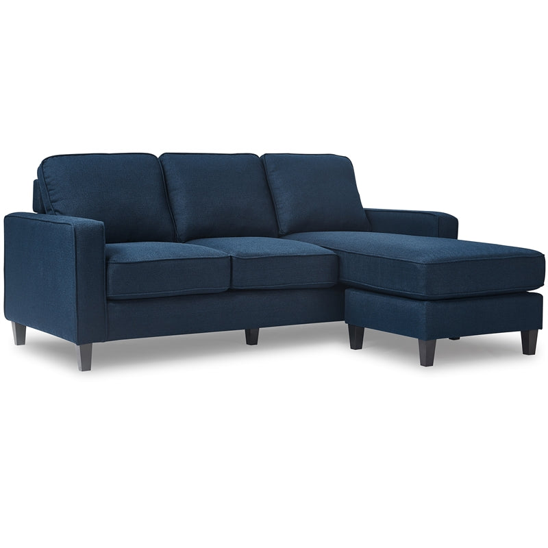 Serta Harmon Reversible Sectional Sofa Pillow Back Cushions Navy Blue