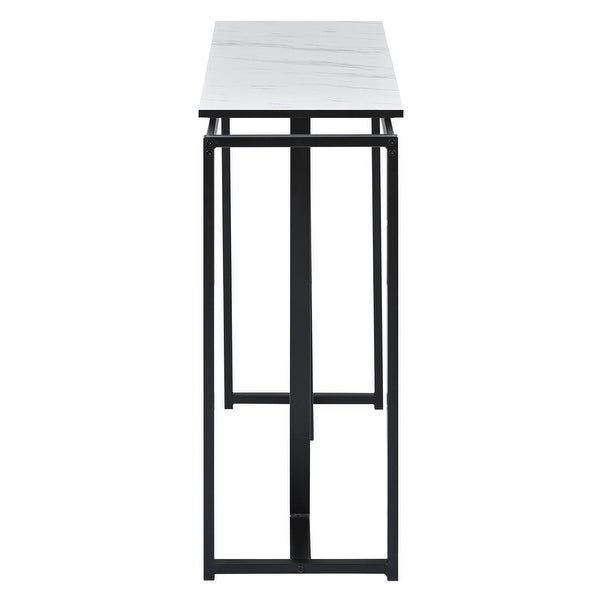 Modern Console Table， Extra Long Entryway Table with Metal Frame for Entryway， Hallway， Living Room， Foyer， Corridor