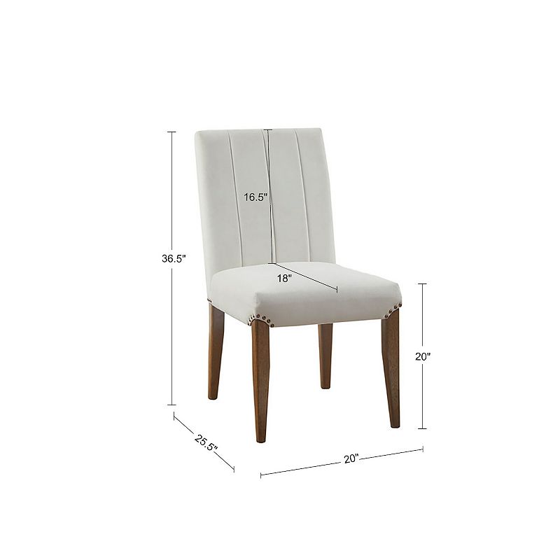 Madison Park Abel Upholstered Channel Tufting 2-pc. Dining Chair Set