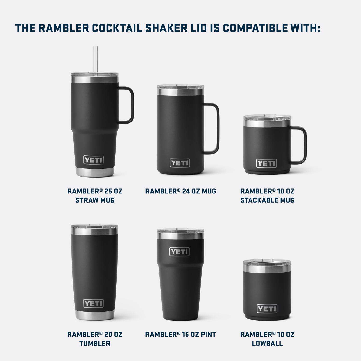 YETI Rambler Silver Stainless Steel Cocktail Shaker Lid