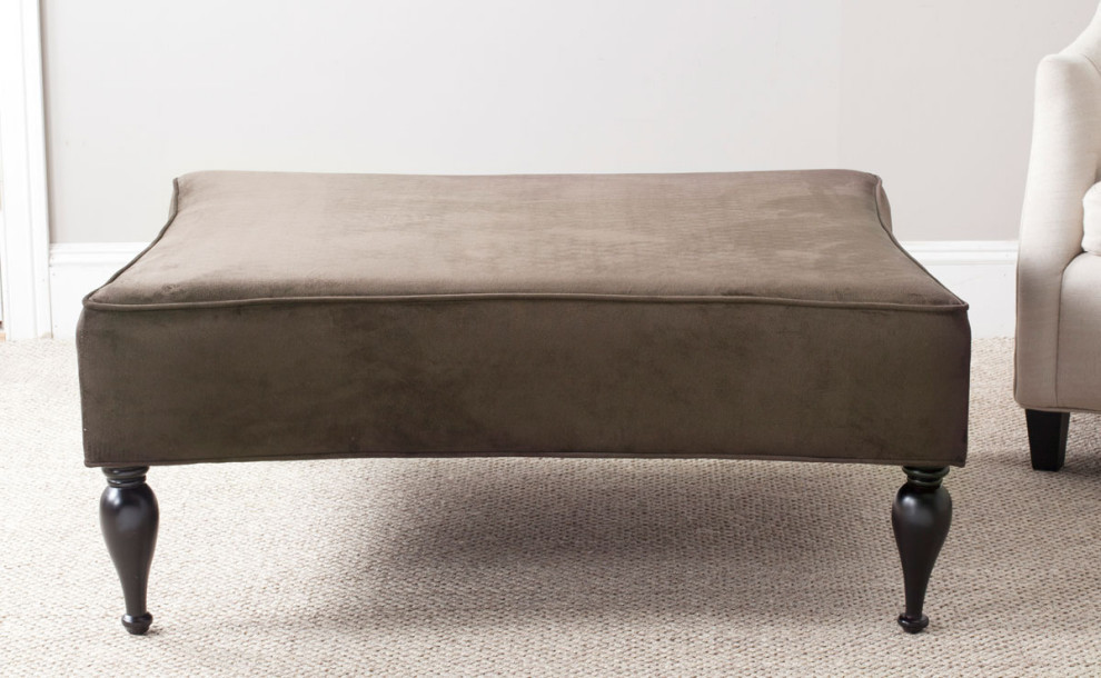 Tad Ottoman  Graphite   Traditional   Footstools And Ottomans   by Rustic Home Furniture Deco  Houzz