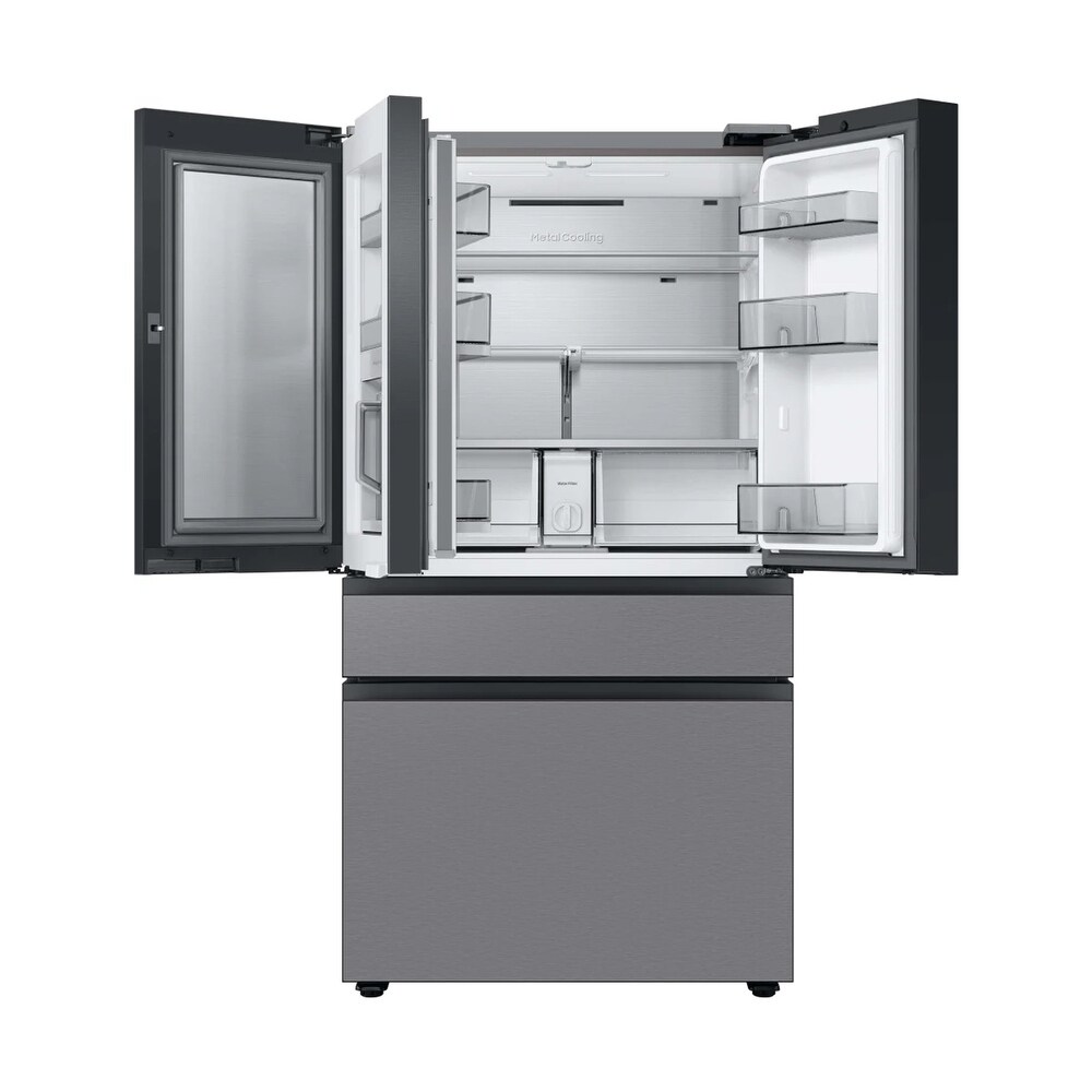 Samsung Bespoke 4 Door French Door Refrigerator (23 cu. ft.) with Beverage Center™ in Stainless Steel