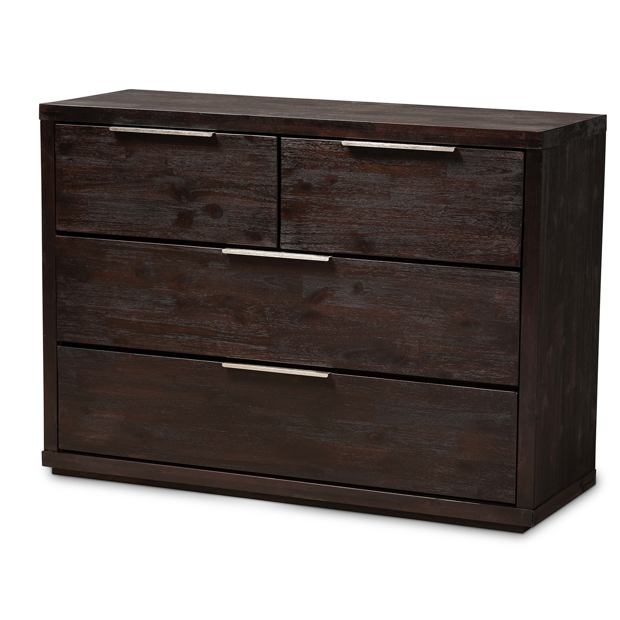 Baxton Studio Titus Modern and Contemporary Dark Brown Finished Wood 4-Drawer Dresser