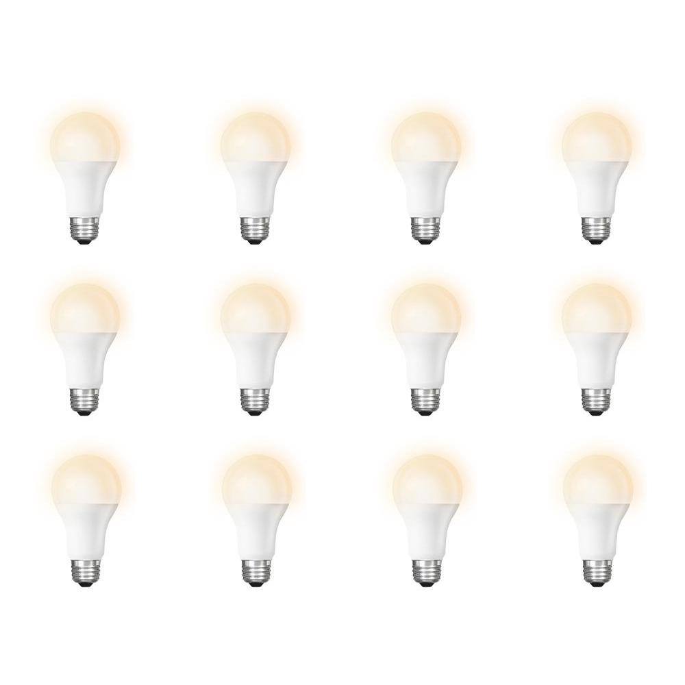 Feit Electric 60-Watt Equivalent Soft White (2700K) A19 Dimmable Wi-Fi LED Smart Light Bulb (12-Pack) A800827AG12