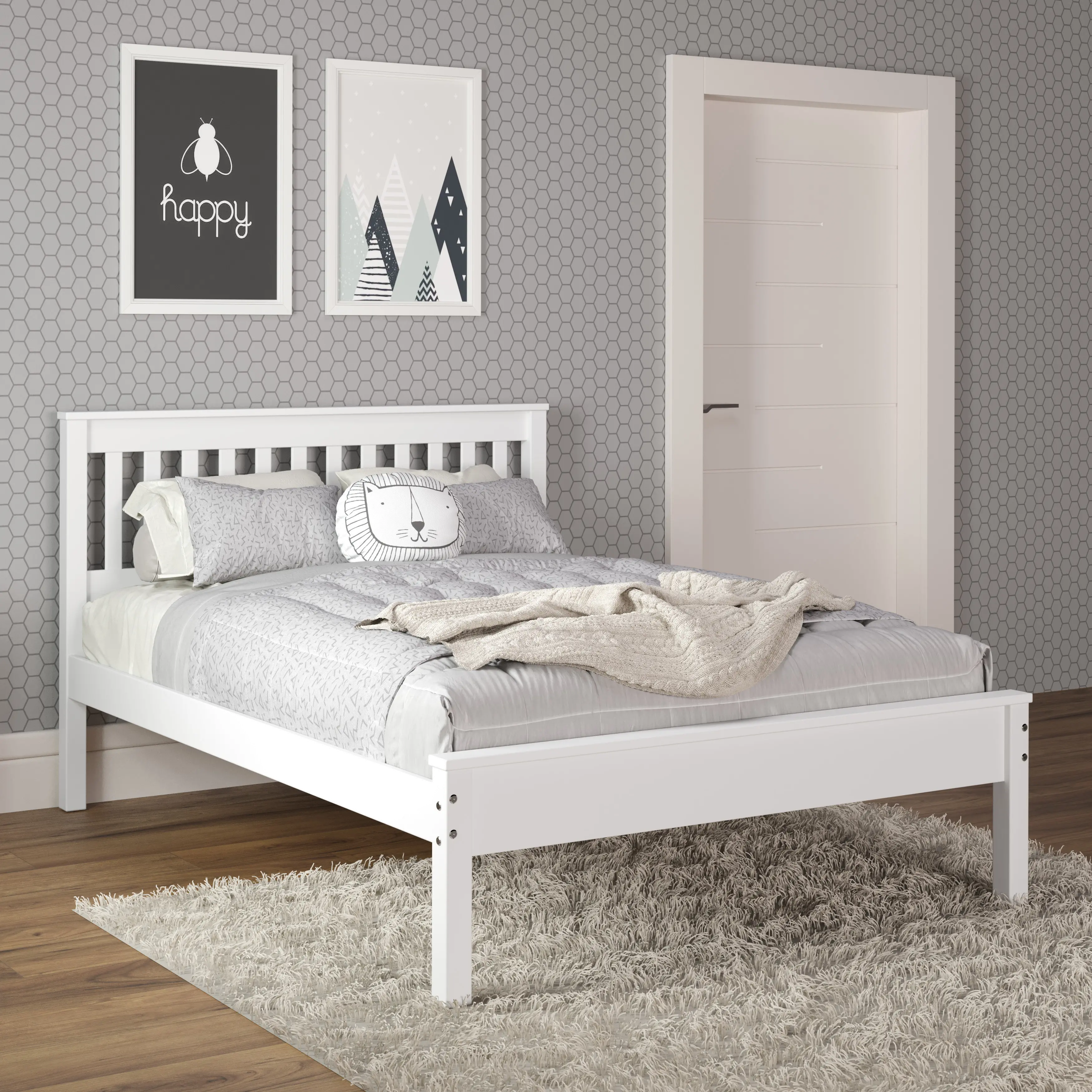 Contempo White Full Size Bed