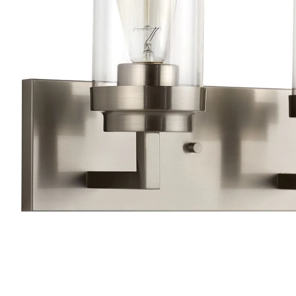 KAWOTI 3 Light Bathroom Vanity Light with Clear Glass Shade