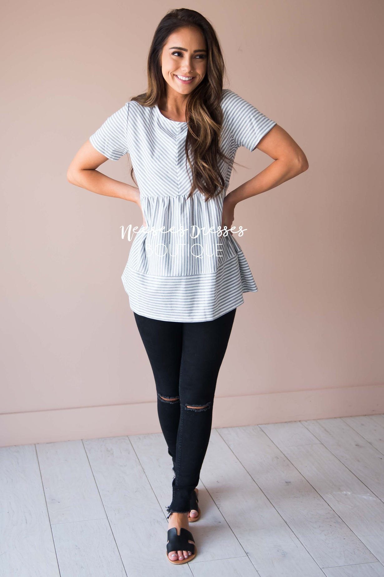 Sophisticated Heart Peplum Top