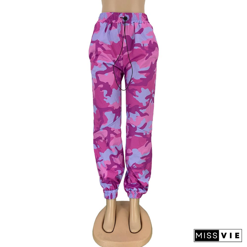 Street Trendsetter Camouflage Leisure Long Pants with Elastic