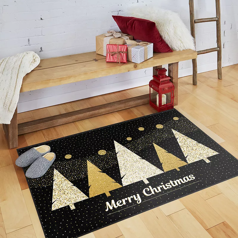 Mohawk® Home Prismatic Merry Polkadot Trees Rug