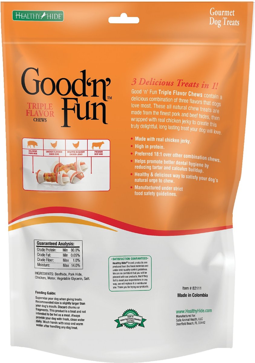 Good 'n' Fun 7-in Bone Dog Treats， 12 count