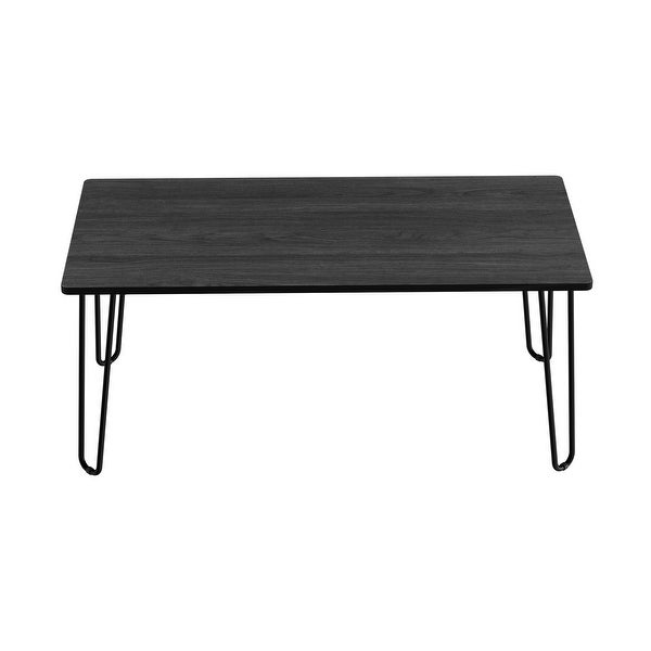 Coffee Table with Hairpin Legs by Lavish Home (Black)