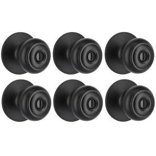 Defiant Hartford Matte Black BedBath Door Knob Contractor Pack (6-Piece) 32TGX910BD6