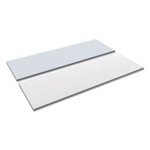 Alera Reversible Laminate Table Top， Rectangular， 71.5w x 23.63d， White/Gray (TT7224WG)