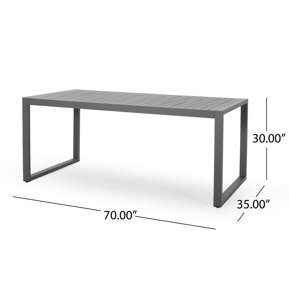 Navan Modern Aluminum Outdoor Dining Table by Christopher Knight Home   70.00\