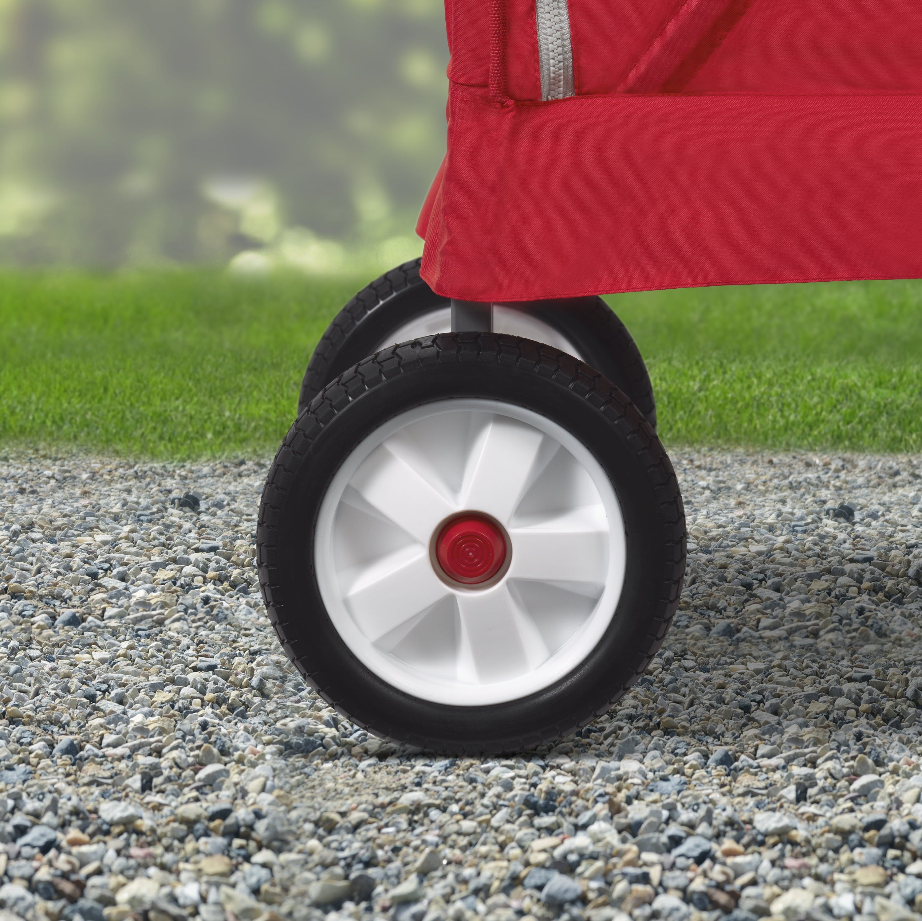 Radio Flyer, 3-in-1 off-road EZ Folding Kids Wagon with Canopy, Puncture Proof Tires, Red