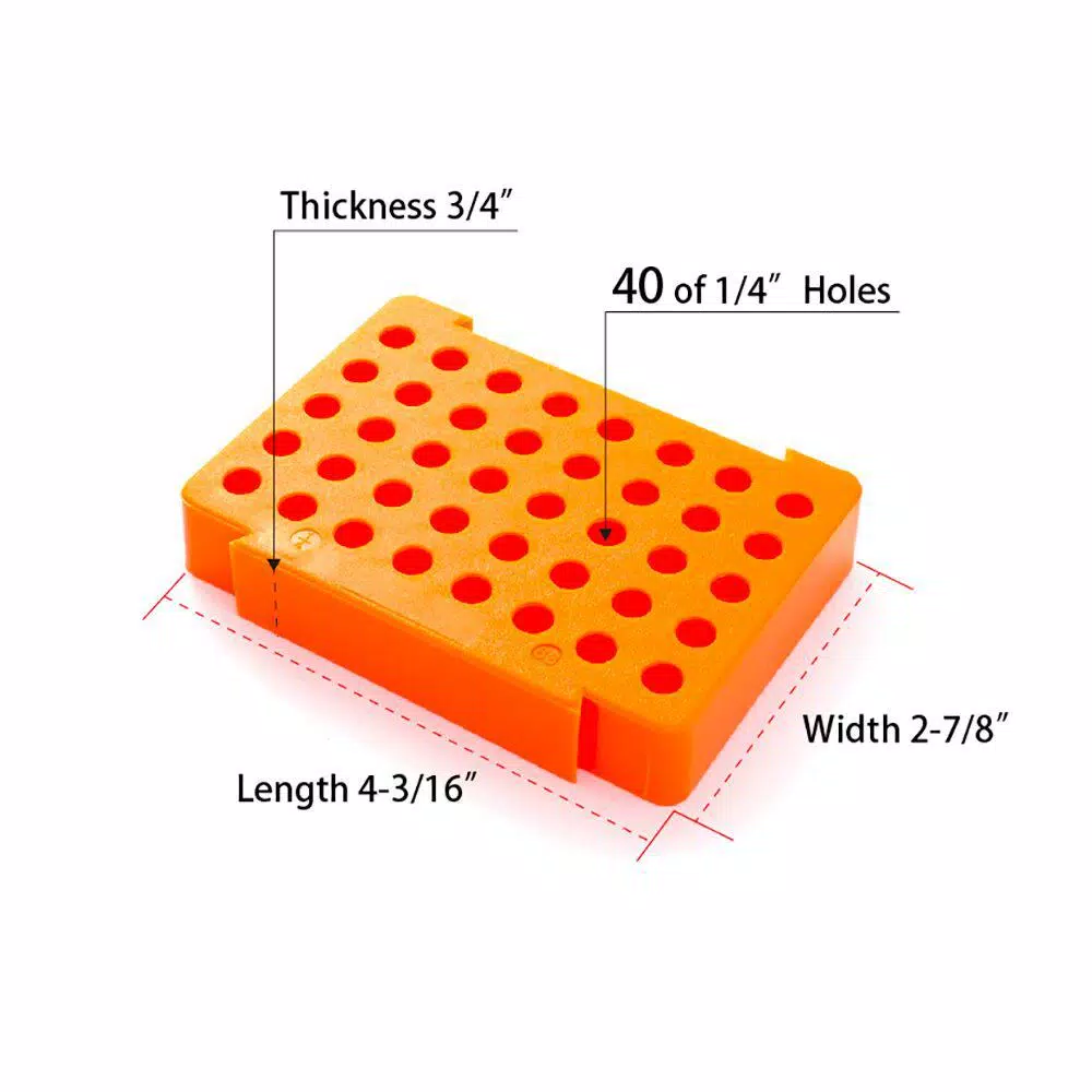 POWERTEC Router Bit Tray for 40 of 1/4 in. Shank Bits and#8211; XDC Depot