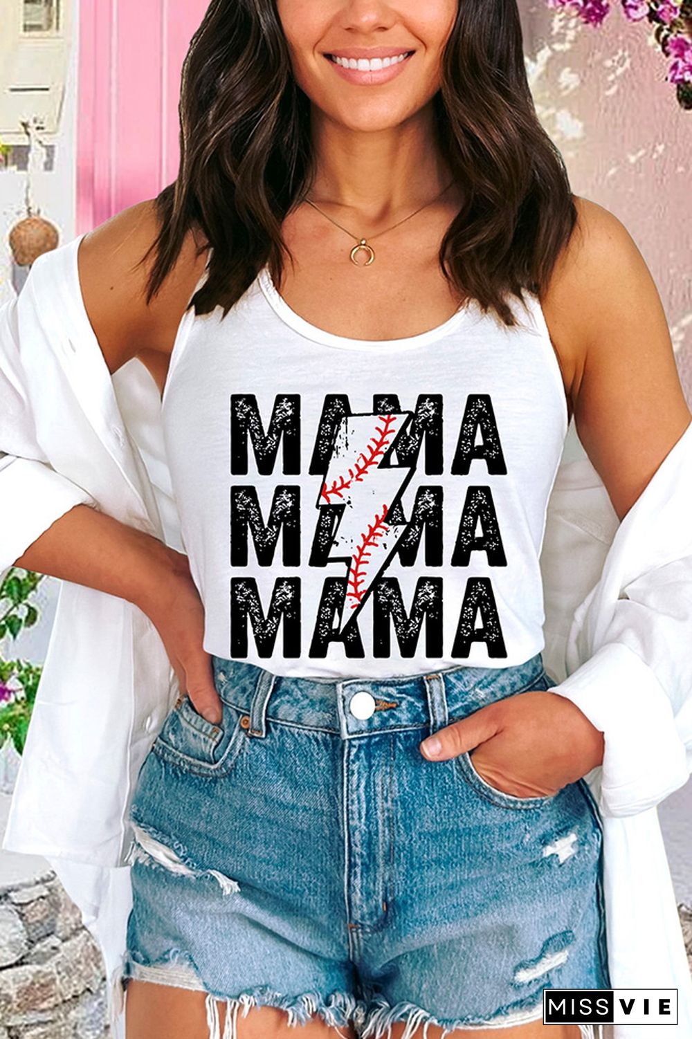 Mama Lightning Bolt Tank Top