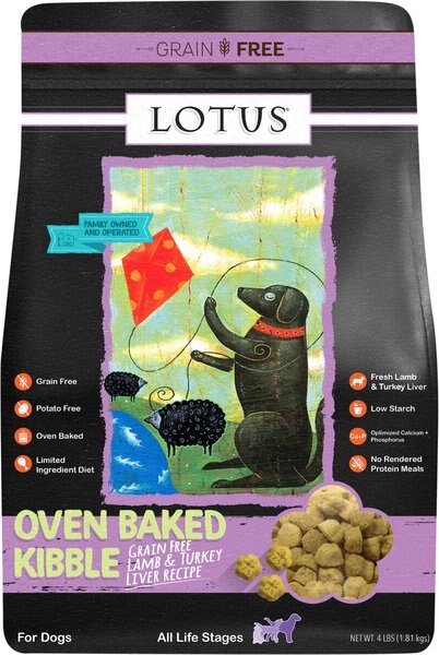 Lotus Oven-Baked Grain-Free Lamb and Turkey Liver Recipe Dry Dog Food