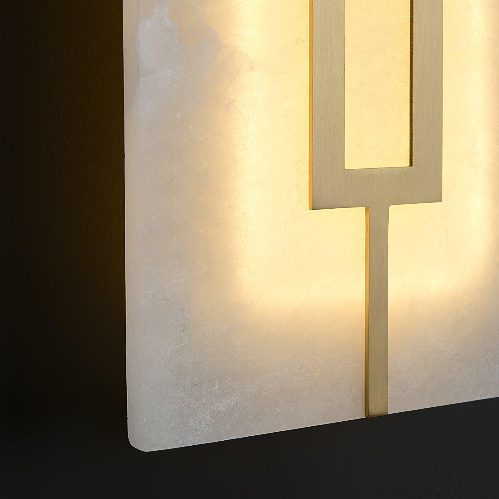 Square Alabaster Wall Lamp