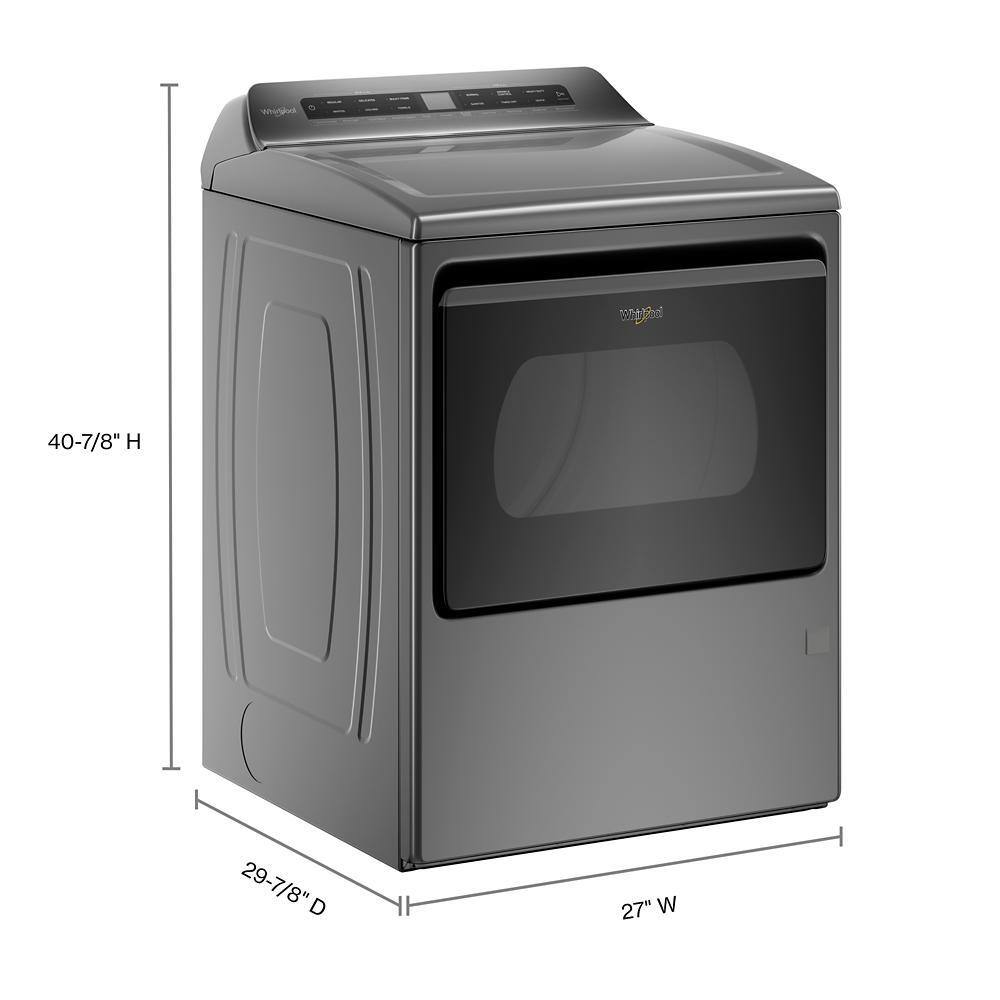 Whirlpool 7.4 cu. ft. 120-Volt Smart Chrome Shadow Gas Vented Dryer with Accudry System WGD6120HC