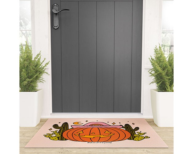 Doodle By Meg Cowboy Pumpkin Welcome Mat Society6