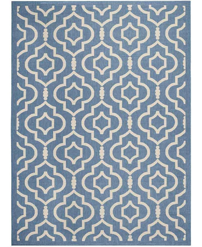 Safavieh Courtyard CY6926 Blue and Beige 8' x 11' Sisal Weave Outdoor Area Rug