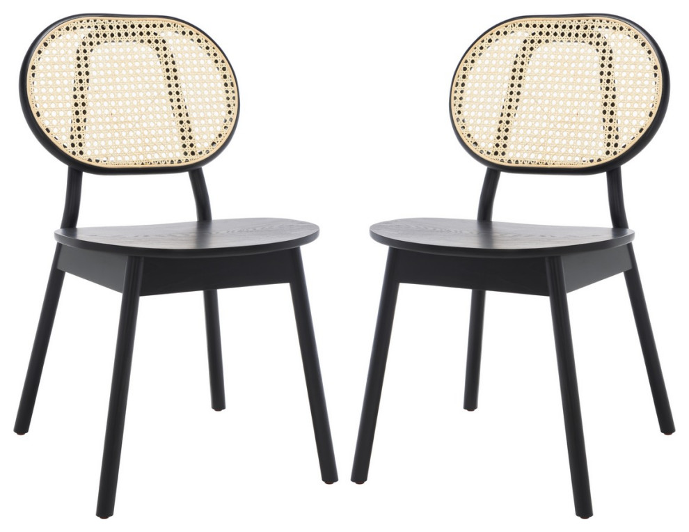 Safavieh Couture Kristianna Rattan Back Dining Chair   Midcentury   Dining Chairs   by Safavieh  Houzz