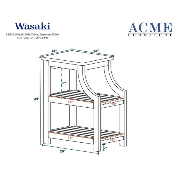 Side Table in Espresso - 13