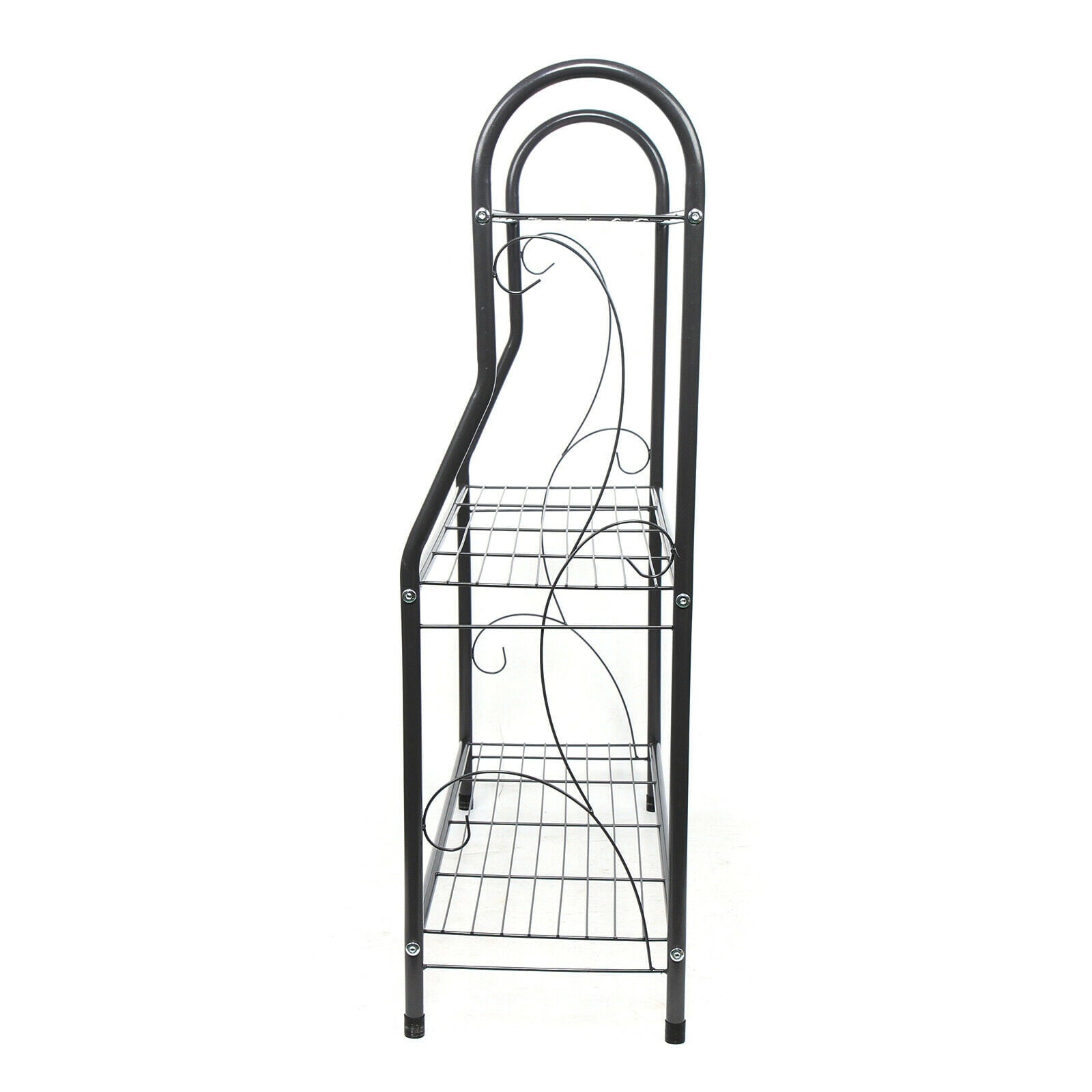 3 Tier Metal Flower Pot Plant Stand Rack Corner Shelves