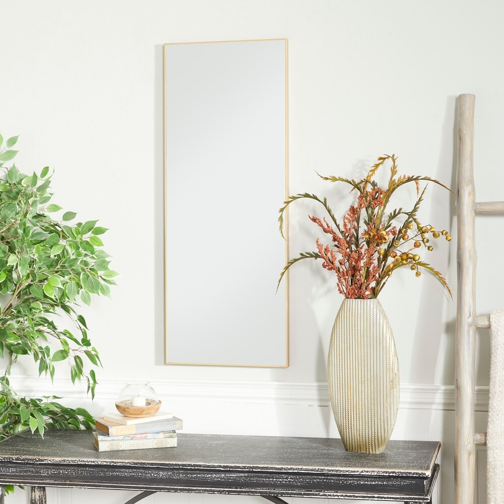 Contemporary Rectangular Wall Mirror   Multiple Finishes and Sizes