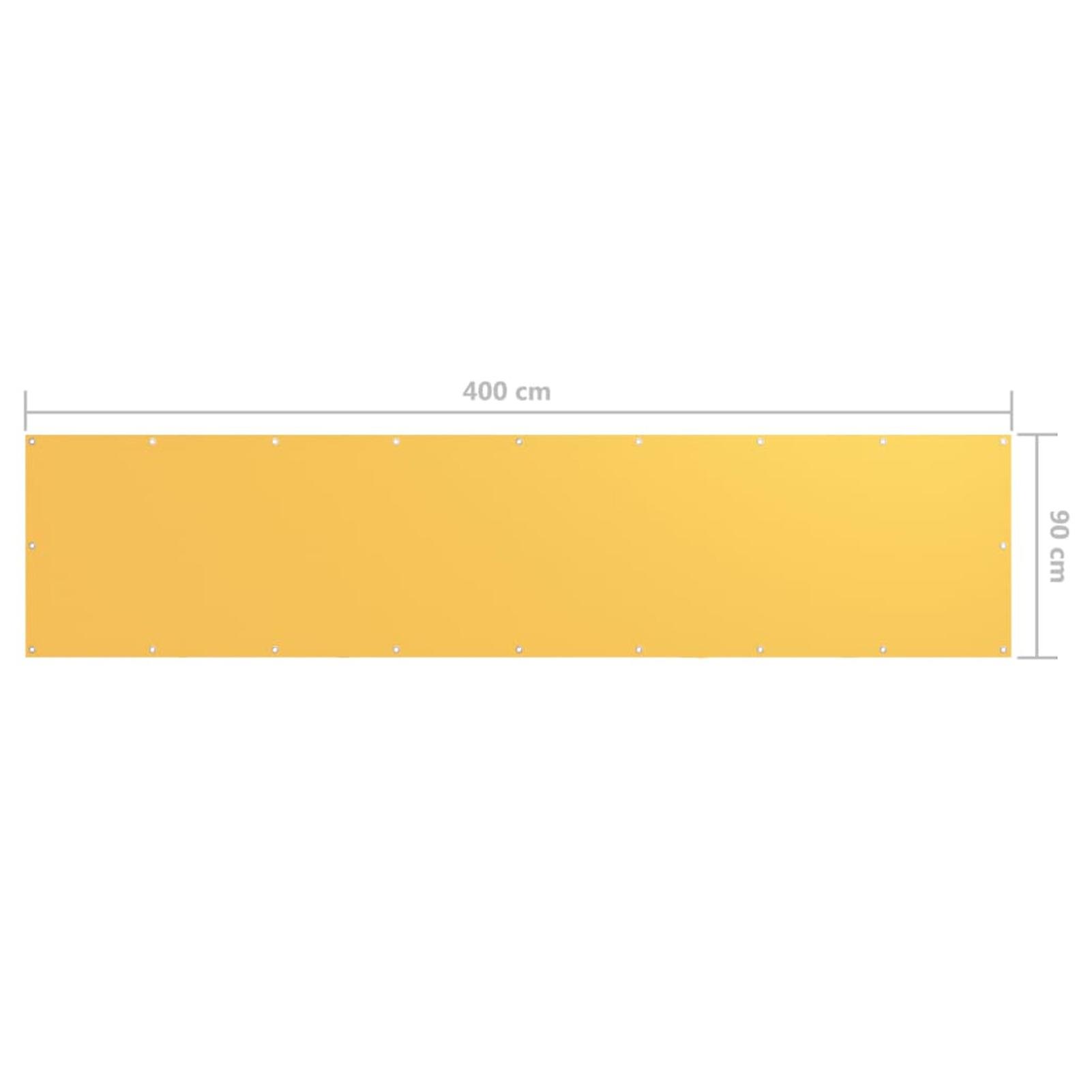 Balcony Screen Yellow 90x400 Cm Oxford Fabric No.353842