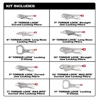 MW Torque Lock Locking Pliers with Screwdriver Set (16-Piece) 48-22-3690-48-22-2706