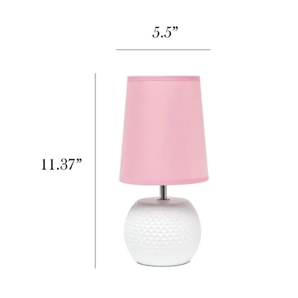 Simple Designs Studded Texture Ceramic Table Lamp