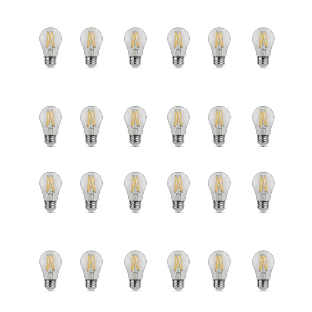 Feit Electric 75-Watt Equivalent A15 Medium-Base Dimmable Filament Clear Glass LED Ceiling Fan Light Bulb in Soft White (24-Pack) BPA1575827FIL212