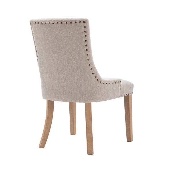 Dining Chair 2-Piece Set with Comfortable and Soft Cushion， Solid Wood Legs are Solid， Safe for Kitchen and Dining Room