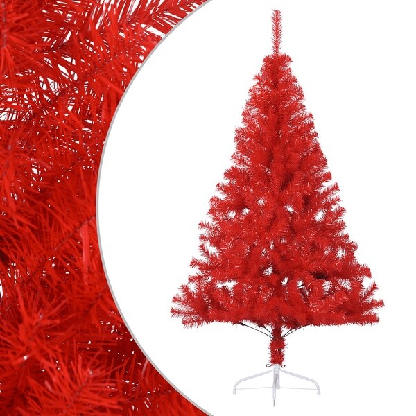 vidaXL Christmas Tree Decoration Artificial HalfCircle Tree with Stand PVC