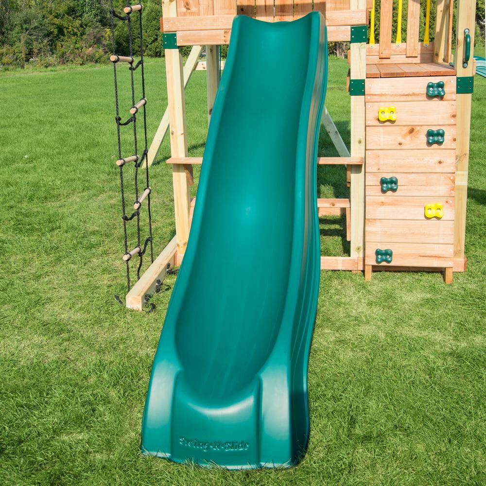 Swing-N-Slide Playsets Green Alpine Wave Slide NE 4720L