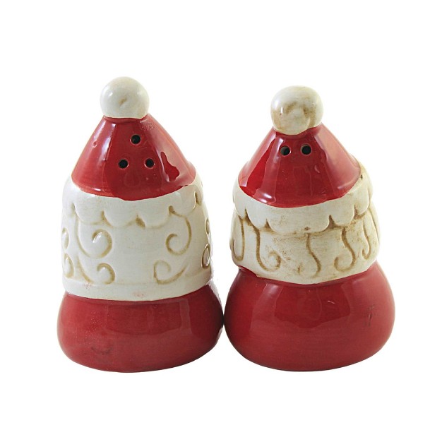 Tabletop Mr mrs Claus Salt And Pepper Set Of Salt And Pepper Shakers 3 5 Inches Christmas Johanna Parker Y5578 Dolomite Red