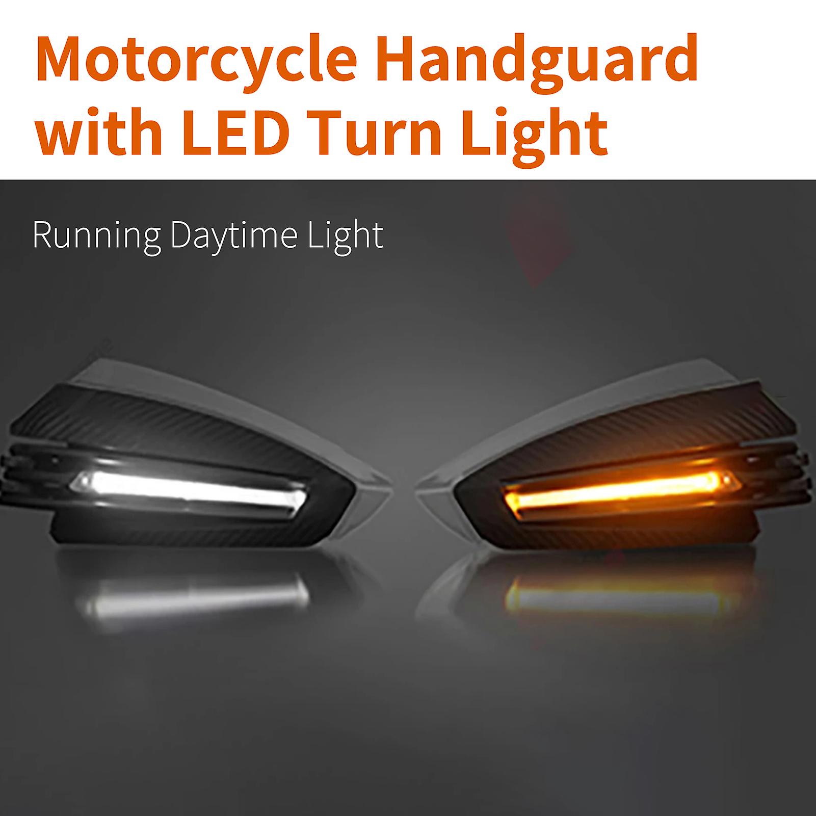 Motorcycle Handguards Cover Universal Waterproof Anti-fall And Windproof Protector With Led Directional Light No.302918