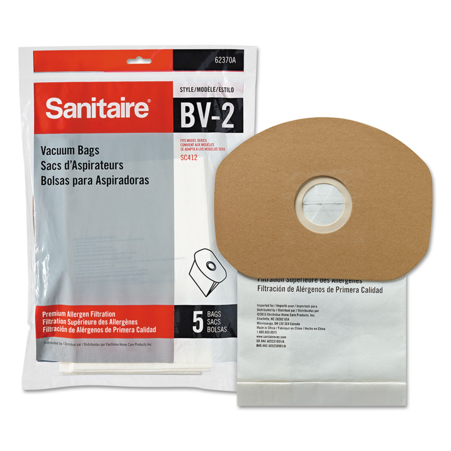 Disposable Dust Bags for Sanitaire Commercial Backpack Vacuum by Sanitaireandreg; EUR62370A10CT