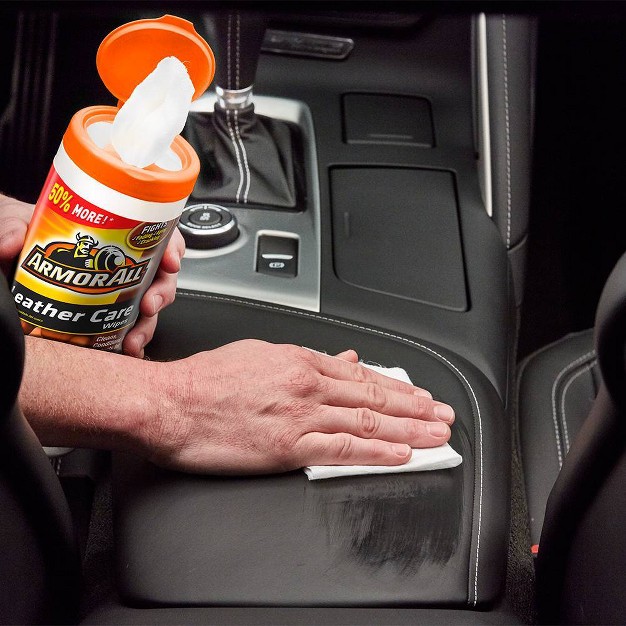 Armor All 30ct Leather Care Wipes Automotive Protector